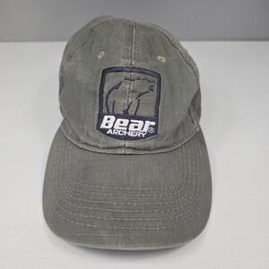 Bear Archery Hat Adult Green Strap Back Ripstop Cap Outdoors Hunting Fred Bear
